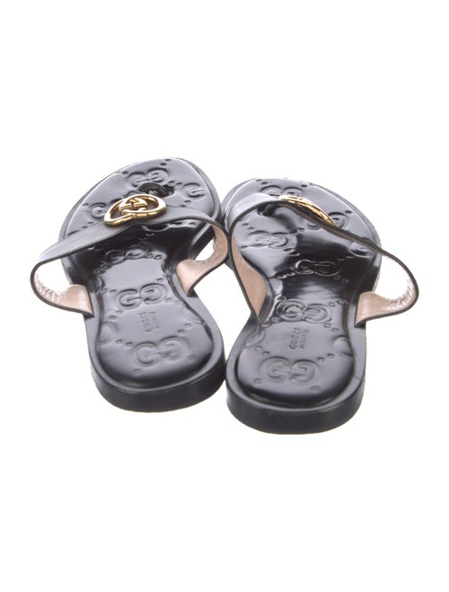 Gucci Interlocking G Logo Leather Slides
