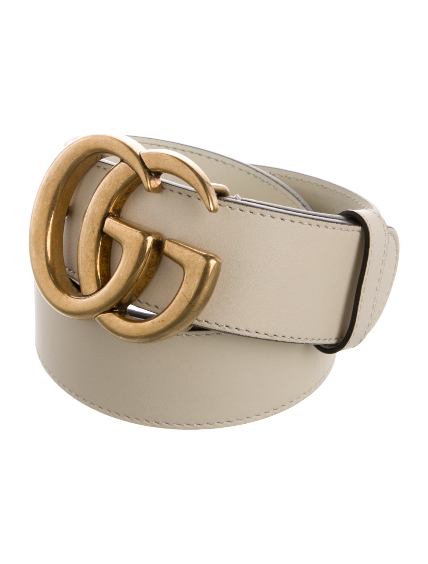 Gucci Double G Logo Leather Belt
