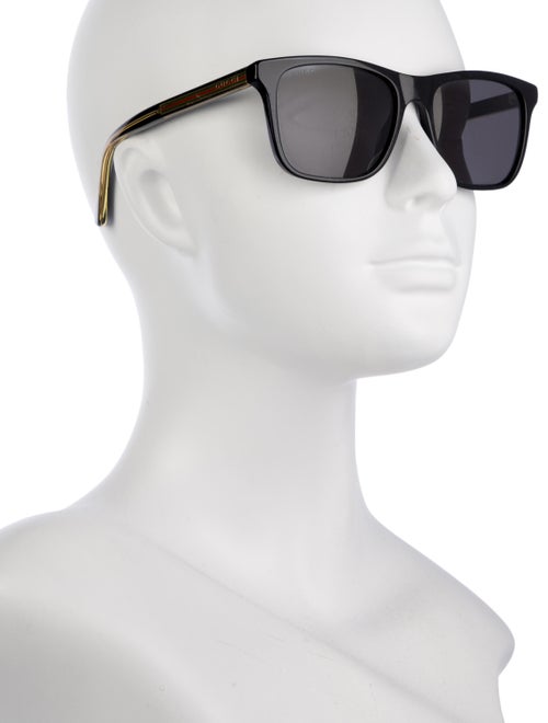 Gucci Web Accent Square Sunglasses
