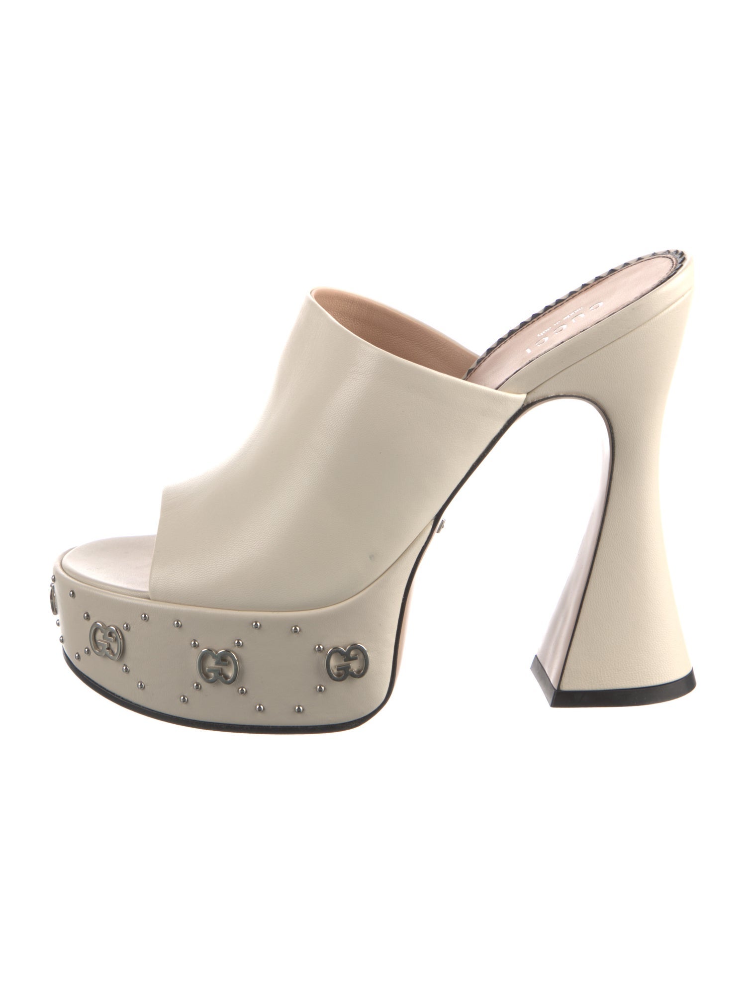 Gucci GG Logo Leather Slides