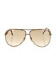 Gucci Marina Chain Accent Aviator Sunglasses