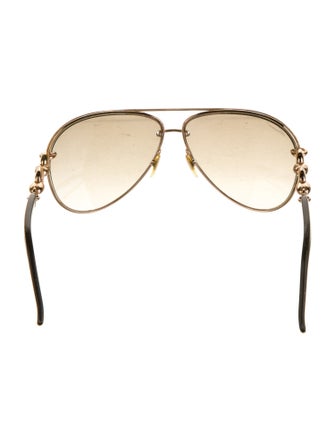 Gucci Marina Chain Accent Aviator Sunglasses