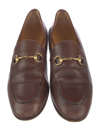 Gucci Horsebit Accent Leather Loafers