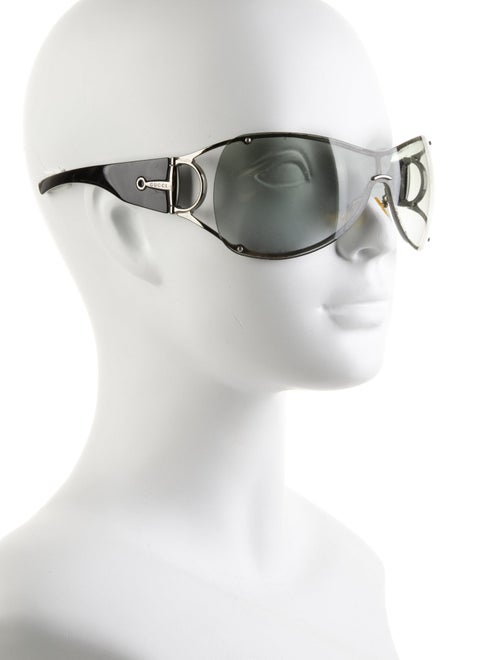 Gucci Horsebit Accent Shield Sunglasses