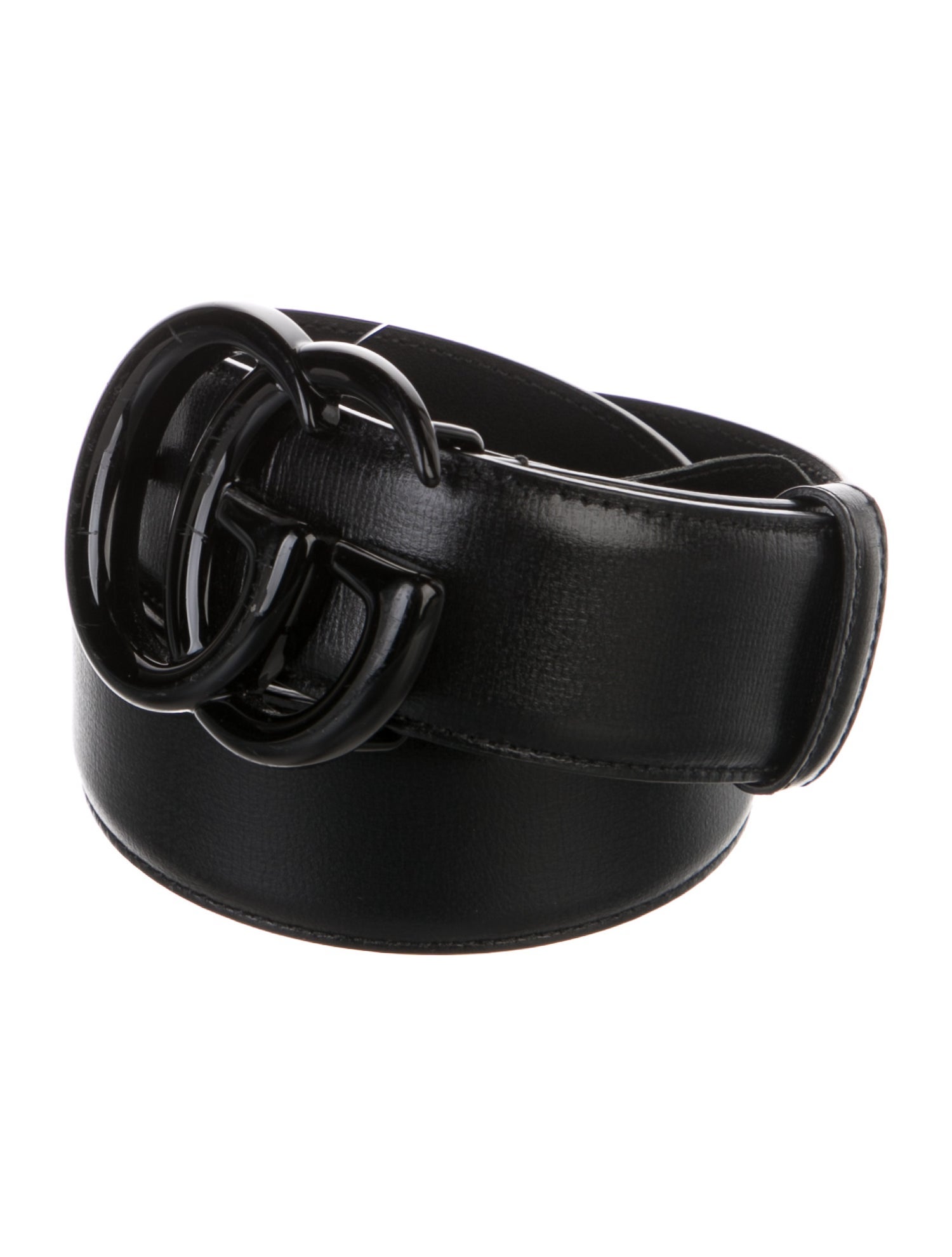 Gucci Double G Logo Leather Belt