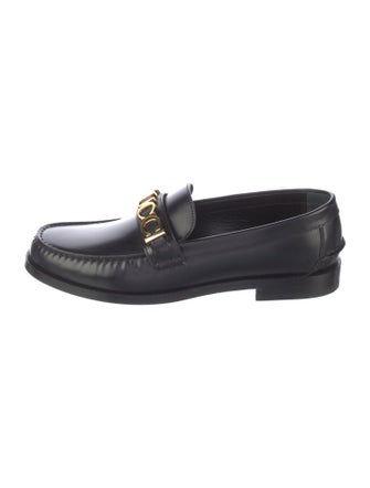 Gucci Interlocking G Logo Leather Loafers