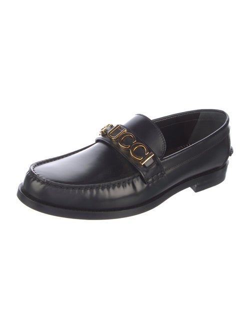 Gucci Interlocking G Logo Leather Loafers