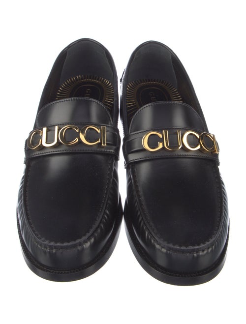 Gucci Interlocking G Logo Leather Loafers
