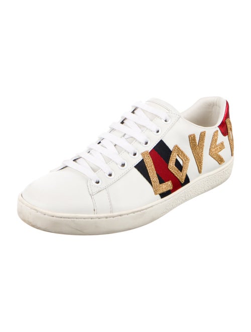 Gucci Sylvie Web Accent Leather Sneakers