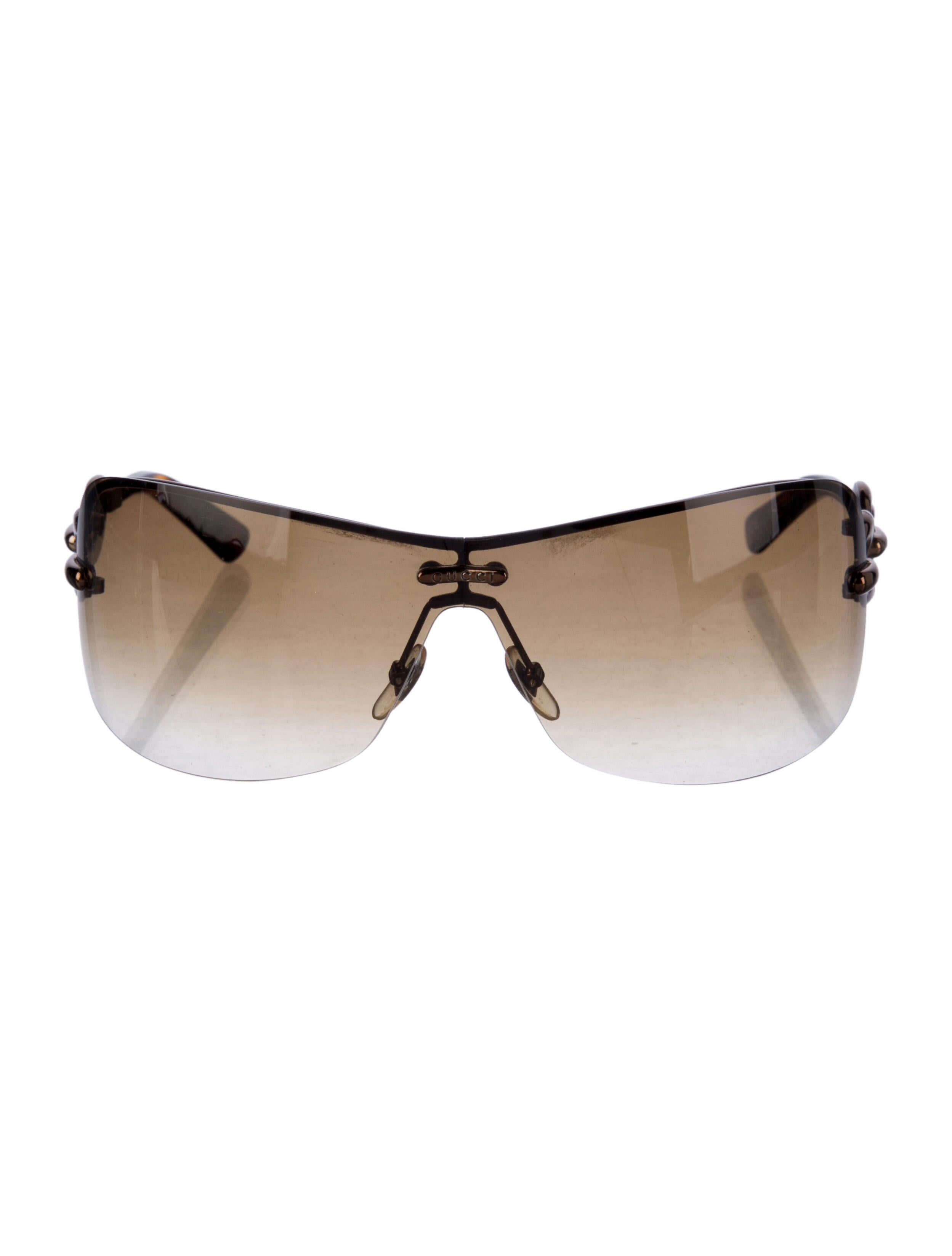 Gucci Marina Chain Accent Shield Sunglasses