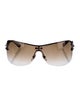 Gucci Marina Chain Accent Shield Sunglasses