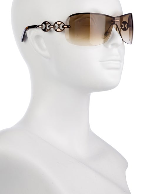 Gucci Marina Chain Accent Shield Sunglasses
