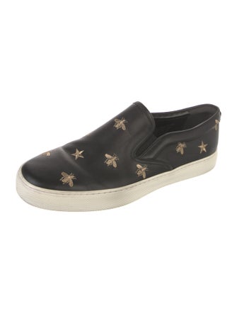 Gucci Web Accent Leather Sneakers