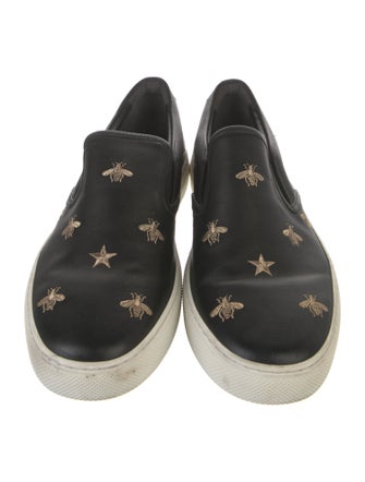 Gucci Web Accent Leather Sneakers