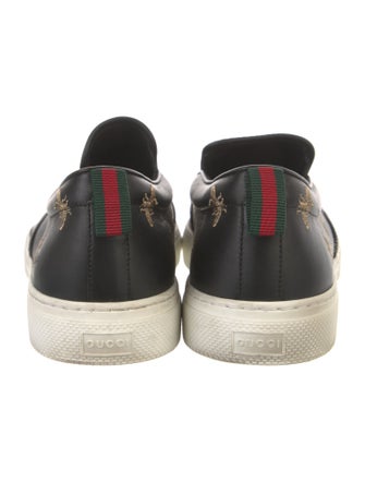 Gucci Web Accent Leather Sneakers