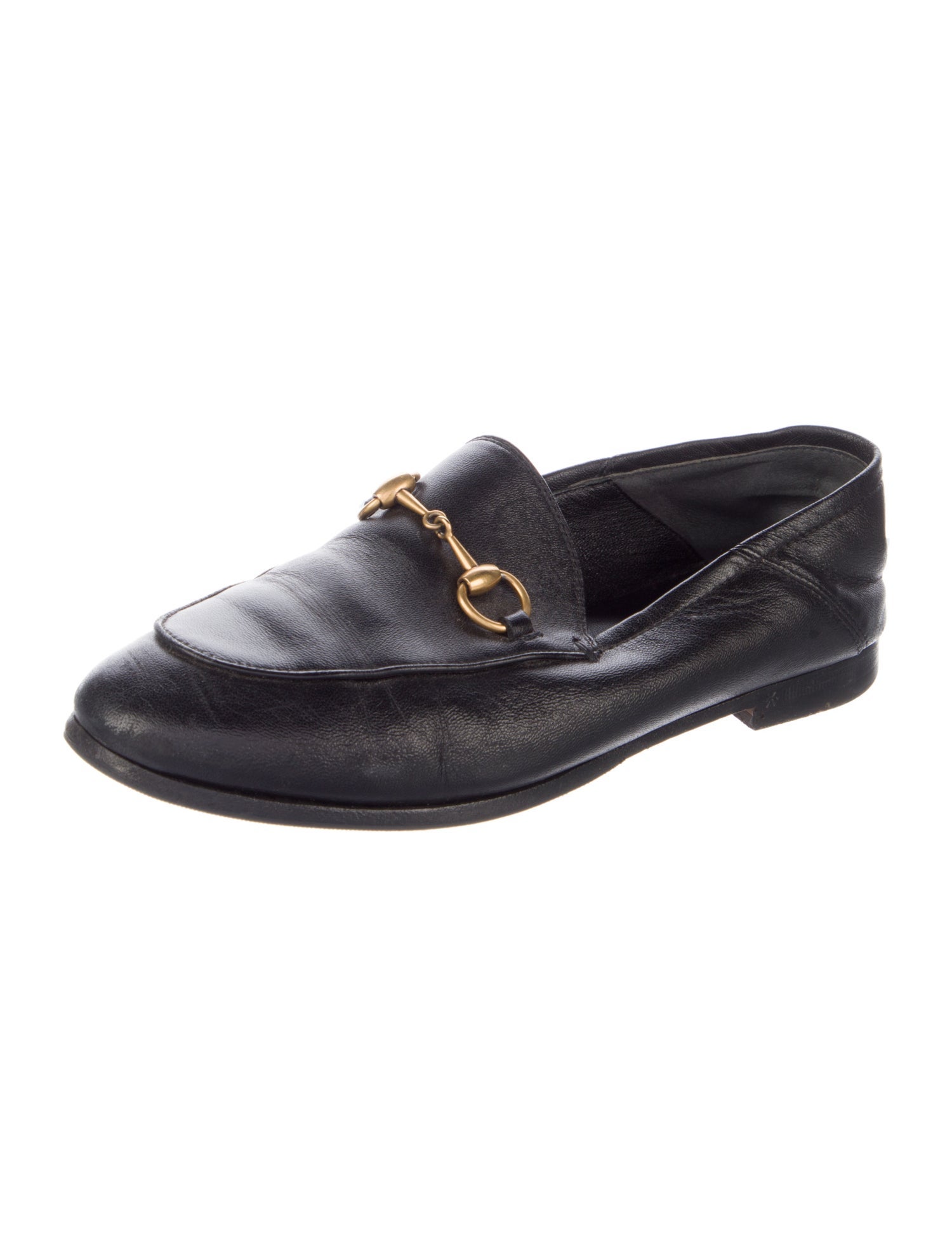Gucci Horsebit Accent Leather Loafers
