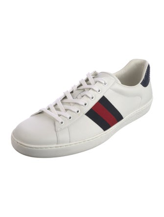 Gucci Web Accent Leather Sneakers