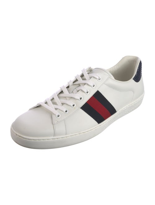Gucci Web Accent Leather Sneakers