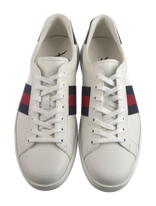 Gucci Web Accent Leather Sneakers