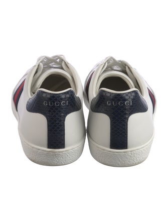Gucci Web Accent Leather Sneakers