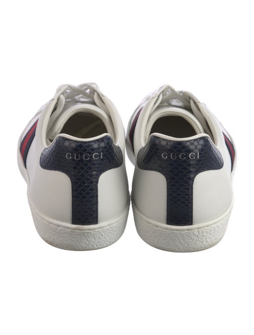 Gucci Web Accent Leather Sneakers