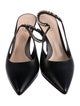Gucci Interlocking G Logo Leather Slingback Pumps