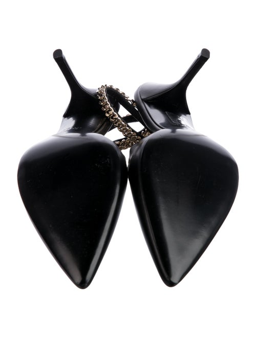 Gucci Interlocking G Logo Leather Slingback Pumps