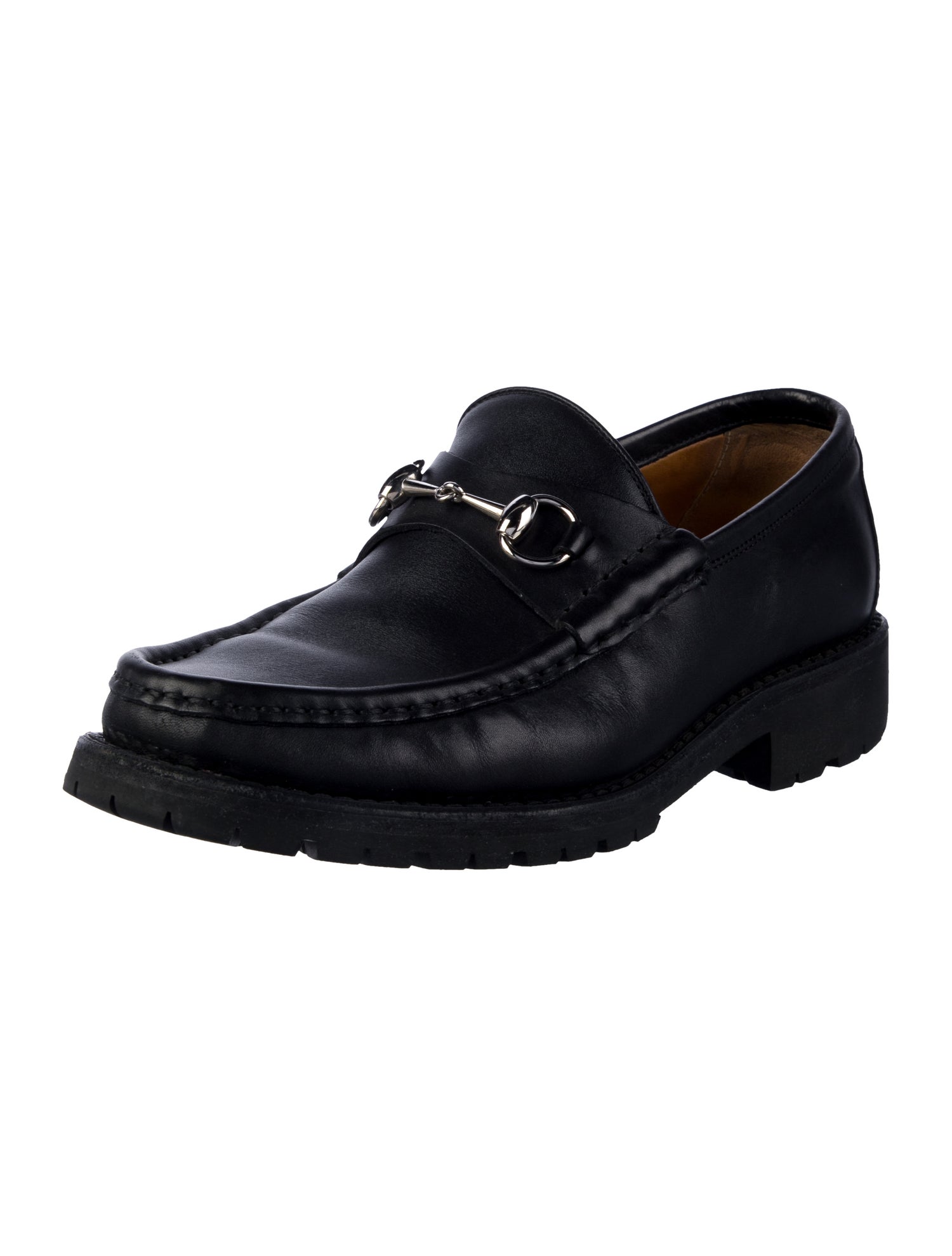 Gucci Horsebit Accent Leather Dress Loafers