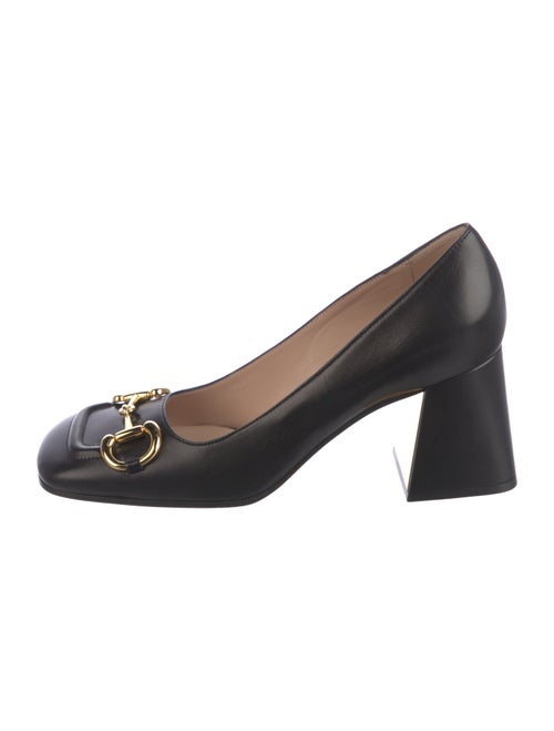 Gucci Horsebit Accent Leather Pumps