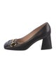 Gucci Horsebit Accent Leather Pumps