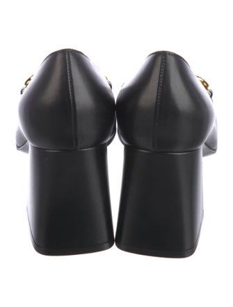 Gucci Horsebit Accent Leather Pumps