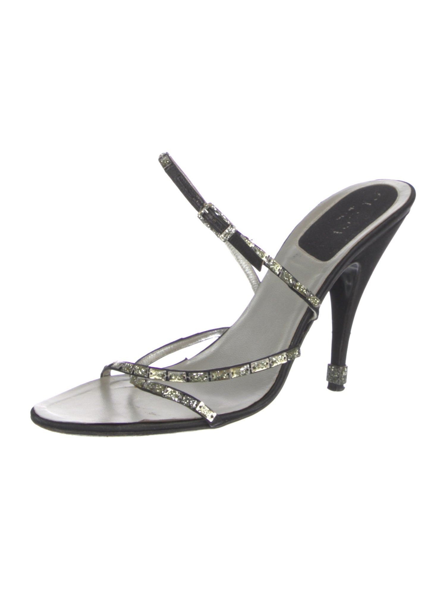 Gucci Double G Logo Satin Slides