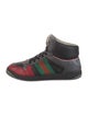 Gucci Web Accent Leather Sneakers