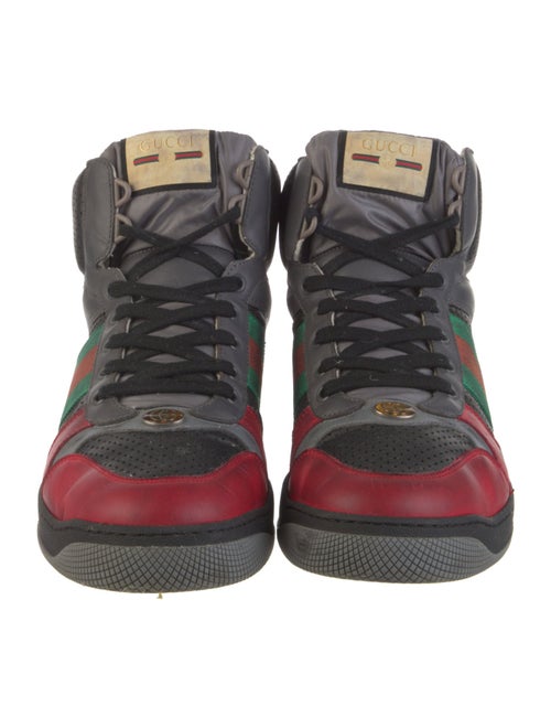 Gucci Web Accent Leather Sneakers