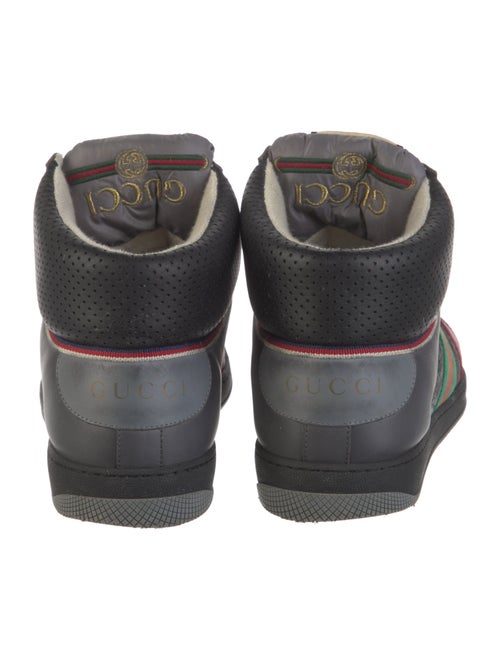 Gucci Web Accent Leather Sneakers