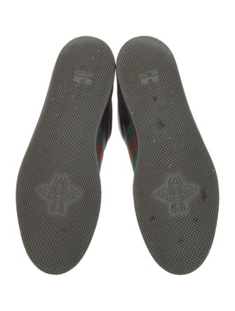 Gucci Web Accent Leather Sneakers