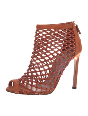 Gucci Leather Cutout Accent Sandals