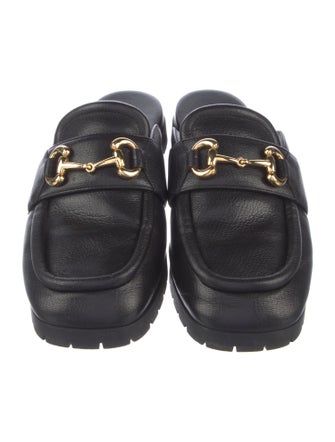 Gucci Horsebit Accent Leather Mules