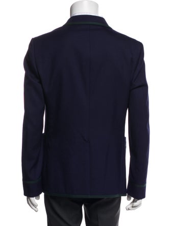 Gucci Web Accent Embroidered Accent Blazer