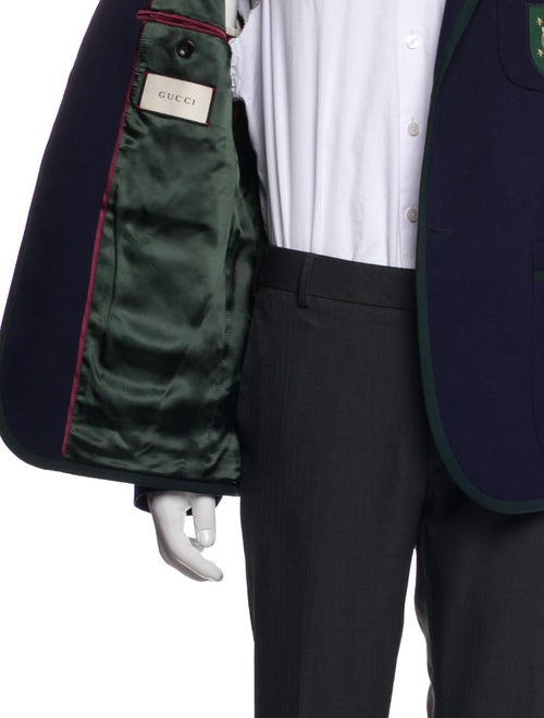 Gucci Web Accent Embroidered Accent Blazer