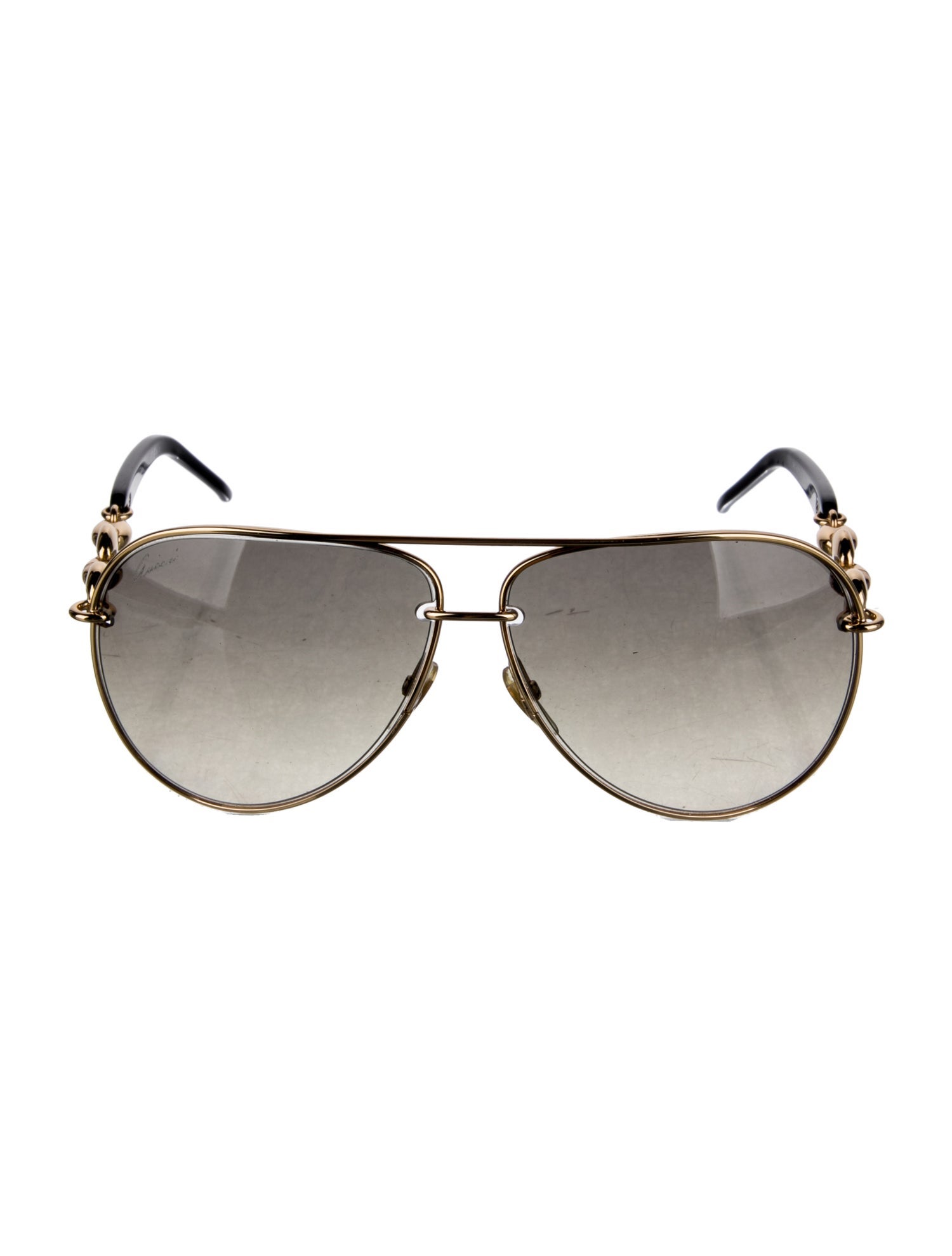 Gucci Marina Chain Accent Aviator Sunglasses
