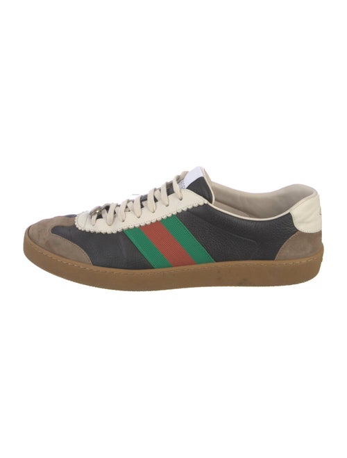 Gucci Web Accent Leather Sneakers