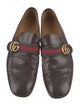 Gucci Web Accent Leather Dress Loafers