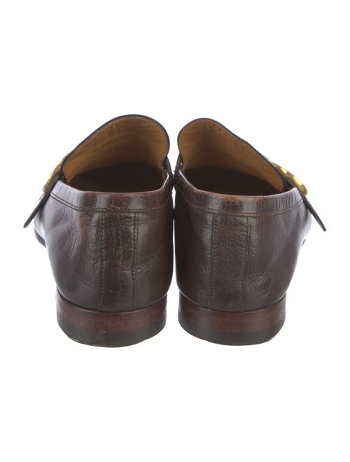 Gucci Web Accent Leather Dress Loafers