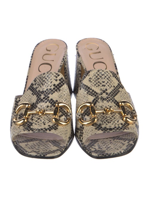 Gucci Horsebit Accent Leather Slides