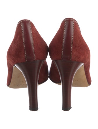 Gucci Web Accent Suede Pumps
