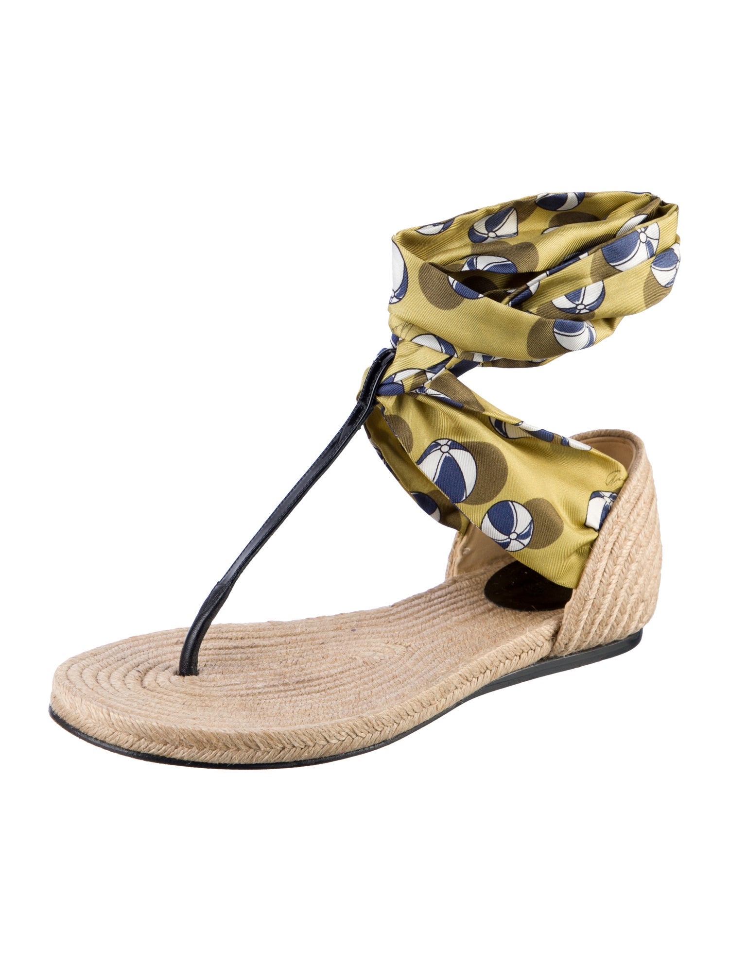 Gucci Silk Printed Espadrilles