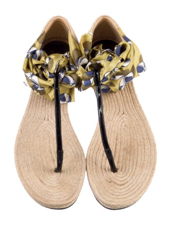 Gucci Silk Printed Espadrilles