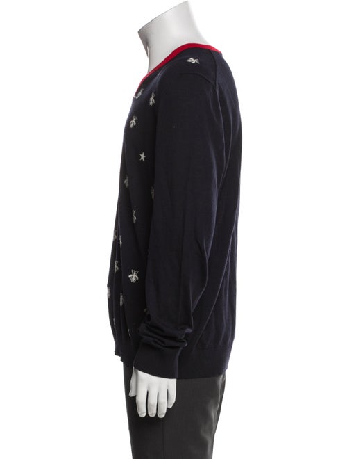 Gucci Bee Accent Wool Pullover