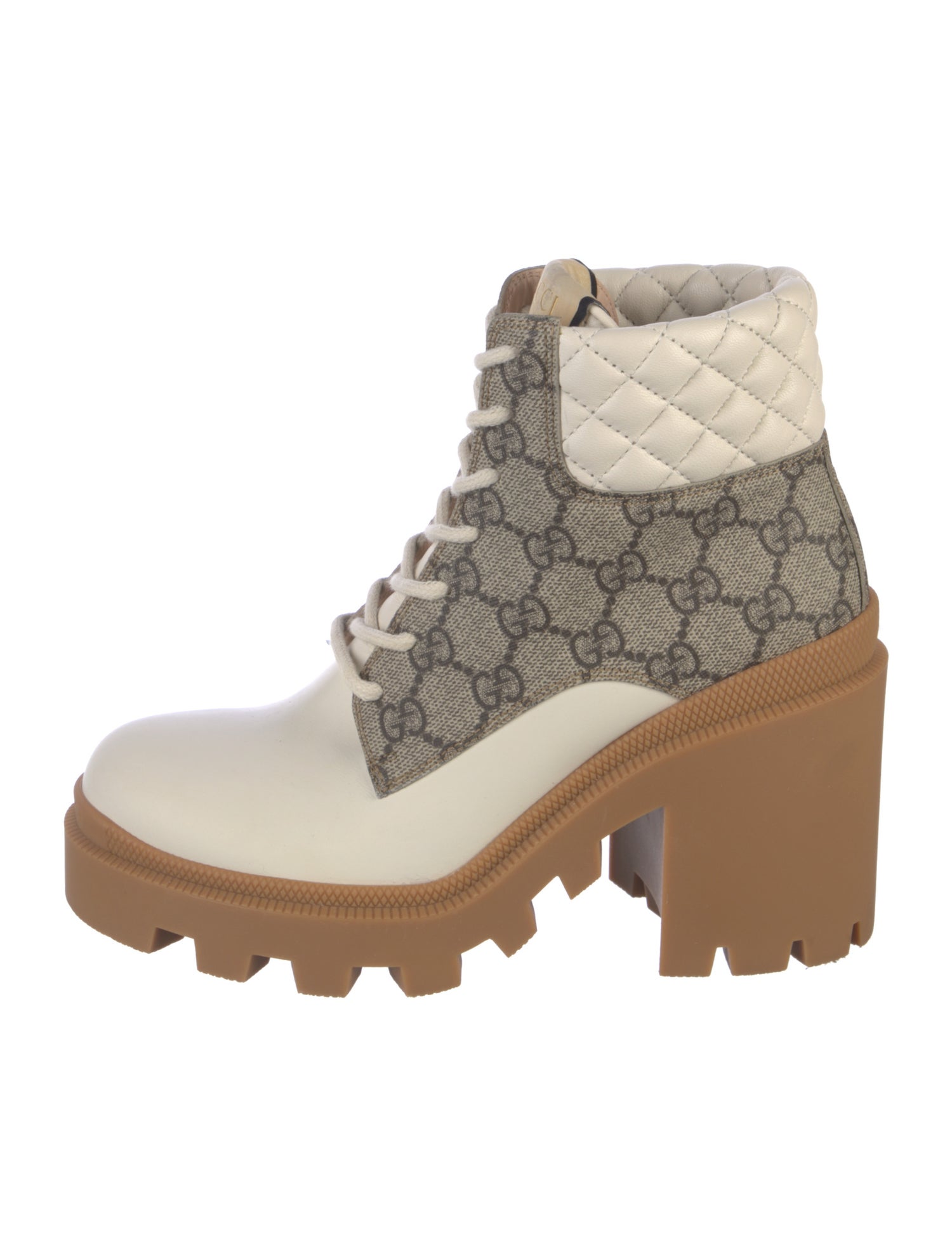Gucci GG Supreme Combat Boots